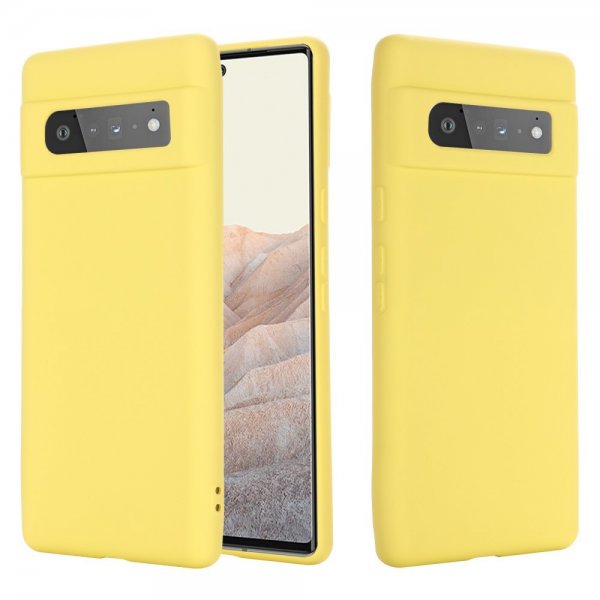 Google Pixel 6 Pro Cover med Rem Silikone Gul