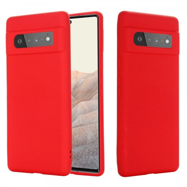 Google Pixel 6 Pro Cover med Rem Silikone Rød
