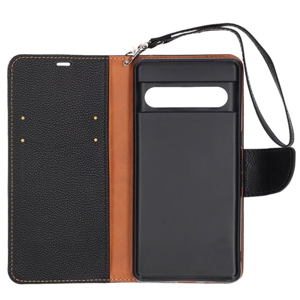 Google Pixel 7 Pro Cover 2 Kortlommer Sort