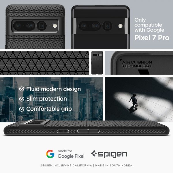 Spigen Google Pixel 7 Pro Cover Liquid Air Matte Black