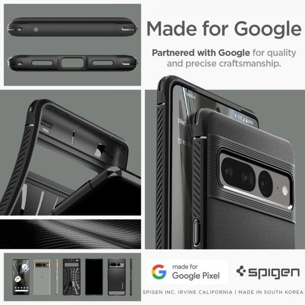 Spigen Google Pixel 7 Pro Cover Rugged Armor Mat Sort