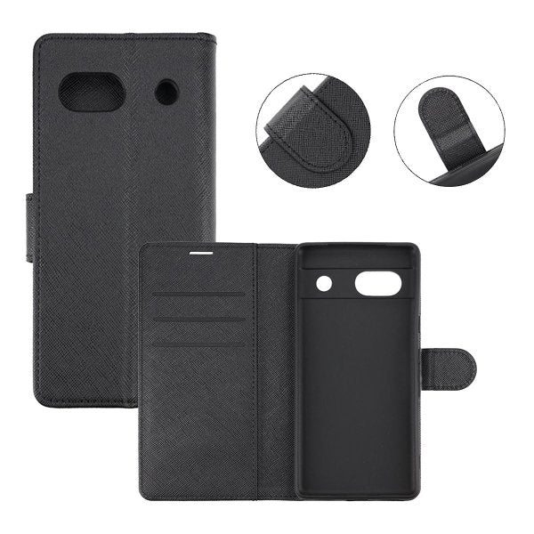 Google Pixel 7a Cover med Stativ Sort