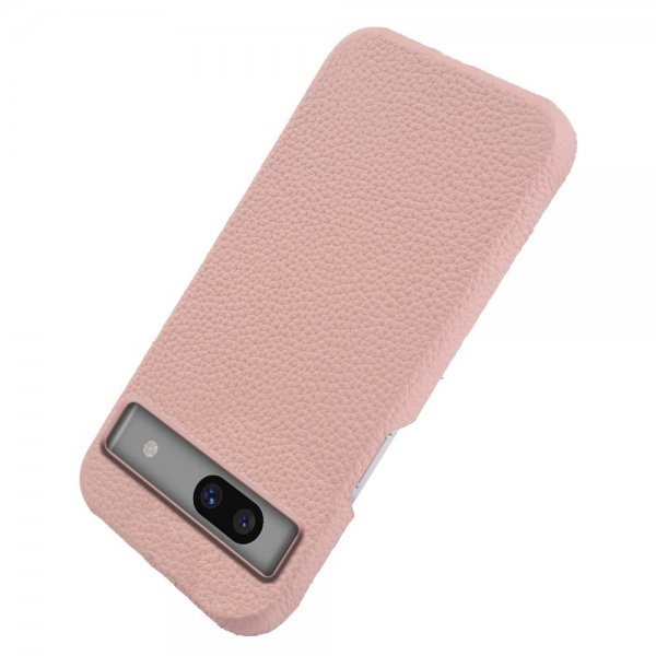Google Pixel 7a Cover Ægte Læder MagSafe Rosa