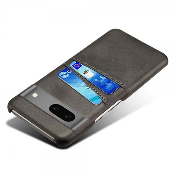 Google Pixel 7a Cover med to Kortlommer Sort
