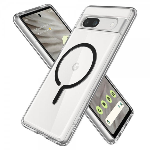 Spigen Google Pixel 7a Cover Ultra Hybrid OneTap Metal Ring MagFit Sort