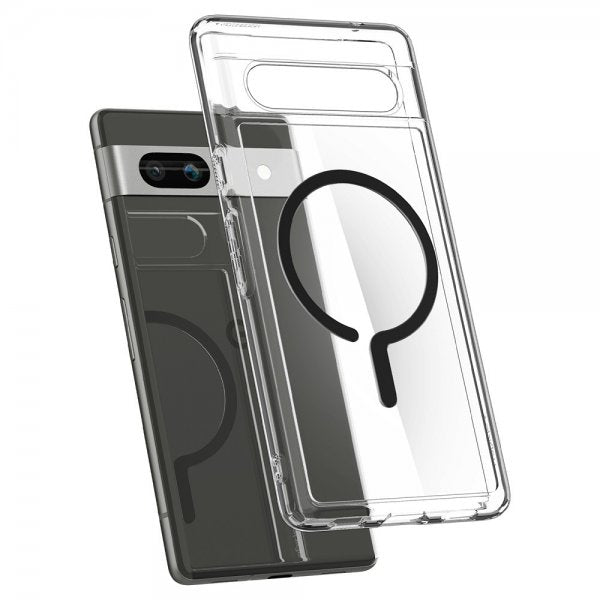 Spigen Google Pixel 7a Cover Ultra Hybrid OneTap Metal Ring MagFit Sort