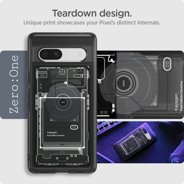 Spigen Google Pixel 7a Cover Ultra Hybrid Zero One Sort