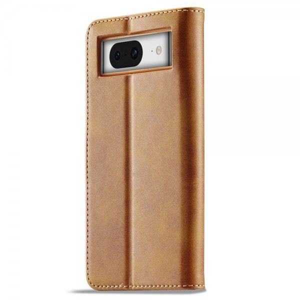 Lc.Imeeke Google Pixel 8 Cover med Kortrum Stativfunktion Lysebrun
