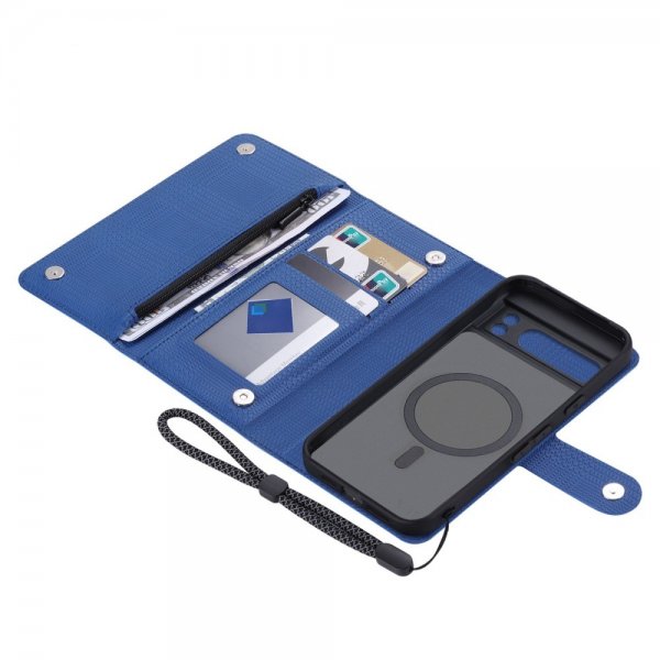 VILI Google Pixel 8 Etui med Aftageligt Cover GHB Series MagSafe Blå