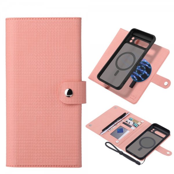 VILI Google Pixel 8 Etui med Aftagelig Skal GHB Series MagSafe Rosa