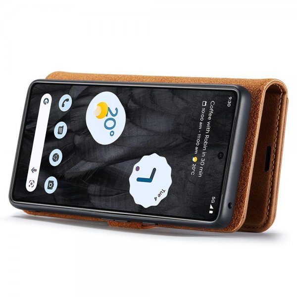 Dg.Ming Google Pixel 8 Pro Cover med Aftageligt Cover Brun