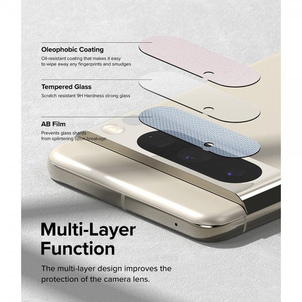 Ringke Google Pixel 8 Pro Kamerabeskyttelsesglas 3-pak