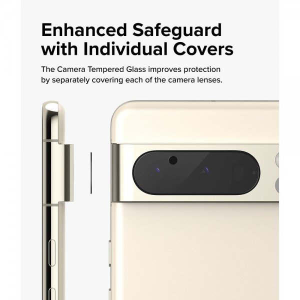 Ringke Google Pixel 8 Pro Kamerabeskyttelsesglas 3-pak