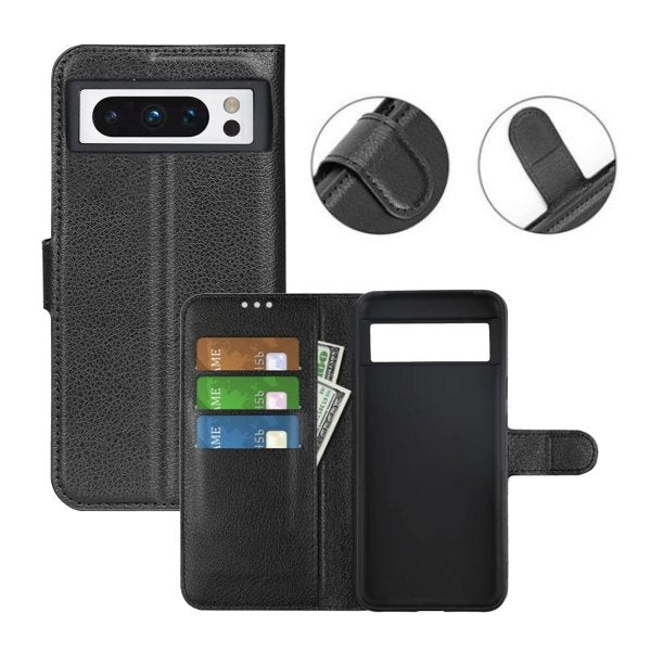 Google Pixel 8 Pro Cover med Stativ Sort