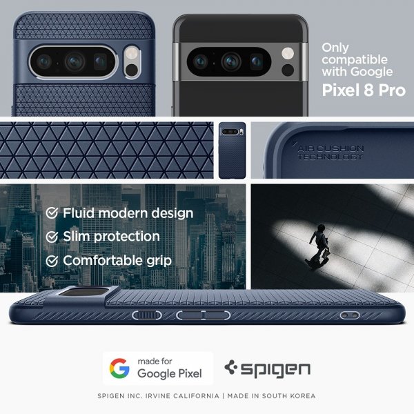 Spigen Google Pixel 8 Pro Cover Liquid Air Navy Blue