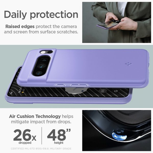 Spigen Google Pixel 8 Pro Cover Thin Fit Awesome Violet
