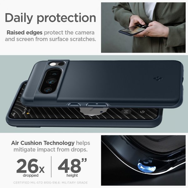 Spigen Google Pixel 8 Pro Cover Thin Fit Metal Slate