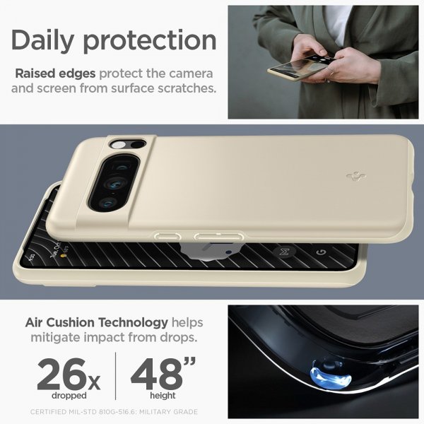 Spigen Google Pixel 8 Pro Cover Thin Fit Mute Beige
