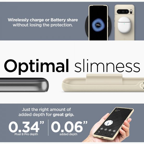 Spigen Google Pixel 8 Pro Cover Thin Fit Mute Beige