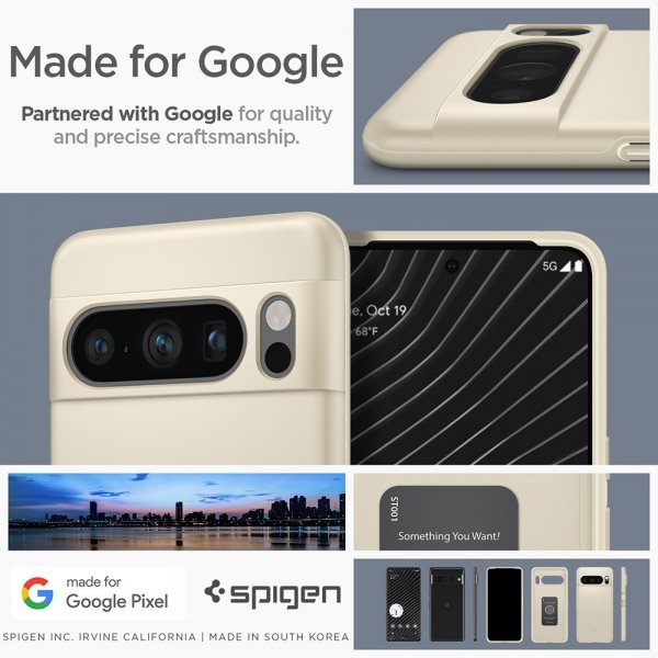 Spigen Google Pixel 8 Pro Cover Thin Fit Mute Beige