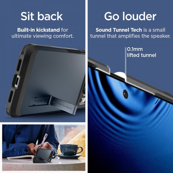 Spigen Google Pixel 8 Pro Cover Tough Armor Metal Slate