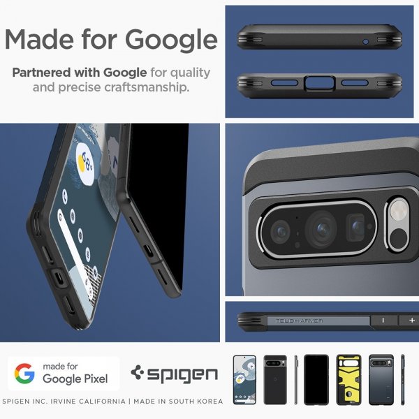 Spigen Google Pixel 8 Pro Cover Tough Armor Metal Slate