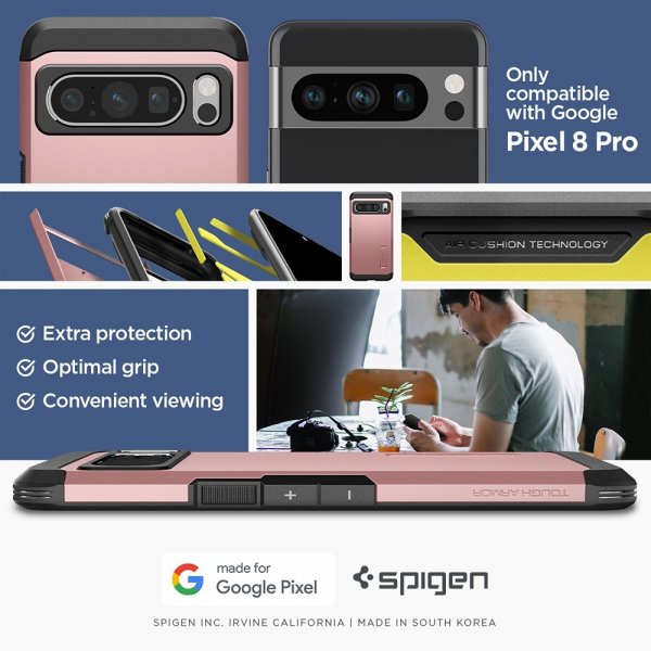 Spigen Google Pixel 8 Pro Cover Tough Armor Rose Gold
