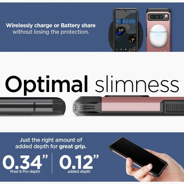 Spigen Google Pixel 8 Pro Cover Tough Armor Rose Gold