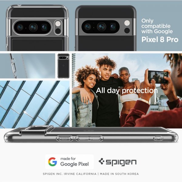 Spigen Google Pixel 8 Pro Cover Ultra Hybrid Crystal Clear