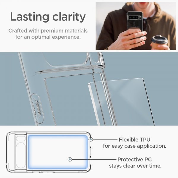 Spigen Google Pixel 8 Pro Cover Ultra Hybrid Crystal Clear