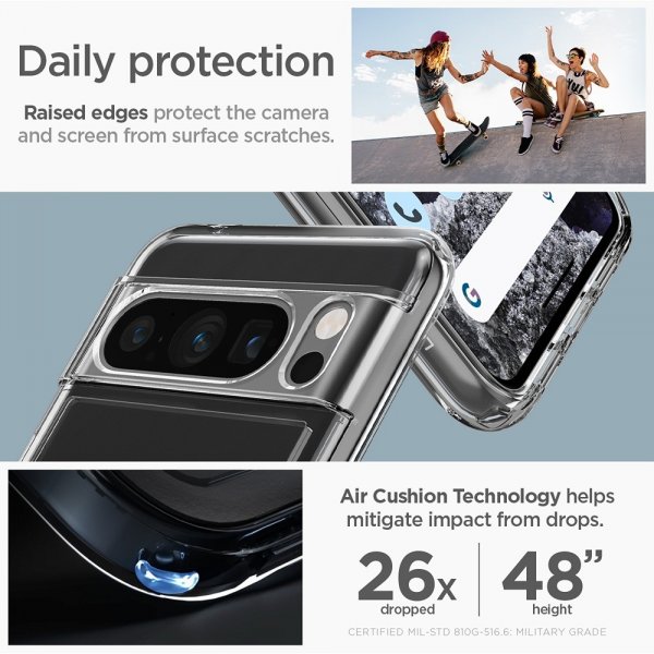 Spigen Google Pixel 8 Pro Cover Ultra Hybrid Crystal Clear