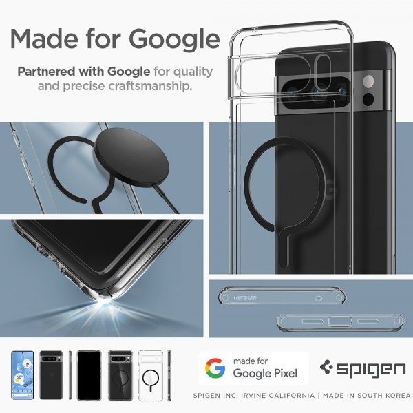 Spigen Google Pixel 8 Pro Cover Ultra Hybrid OneTap Ring MagFit Sort