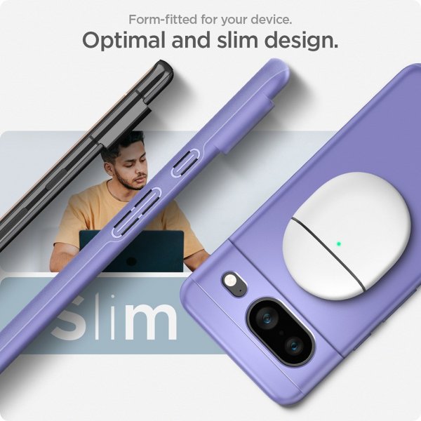 Spigen Google Pixel 8 Cover Thin Fit Awesome Violet