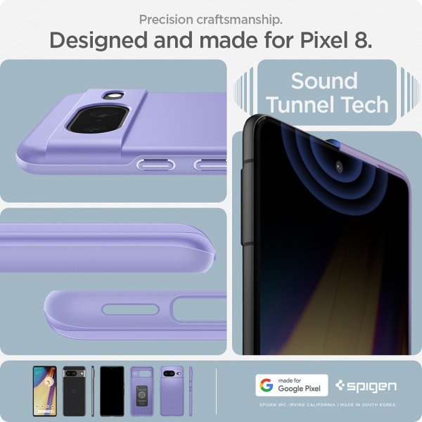 Spigen Google Pixel 8 Cover Thin Fit Awesome Violet