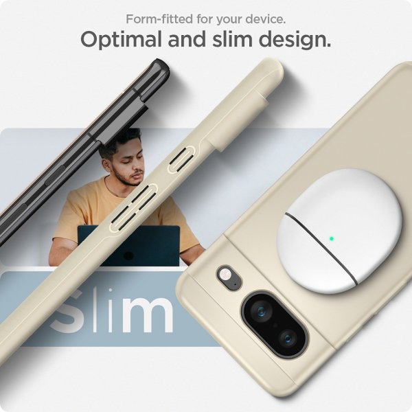 Spigen Google Pixel 8 Cover Thin Fit Mute Beige