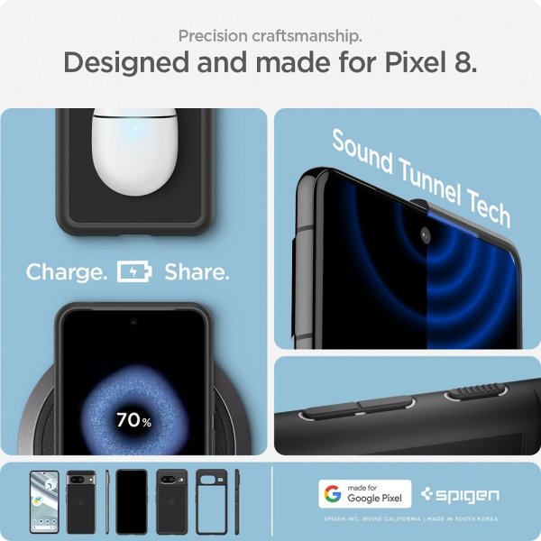 Spigen Google Pixel 8 Cover Ultra Hybrid Mat Sort