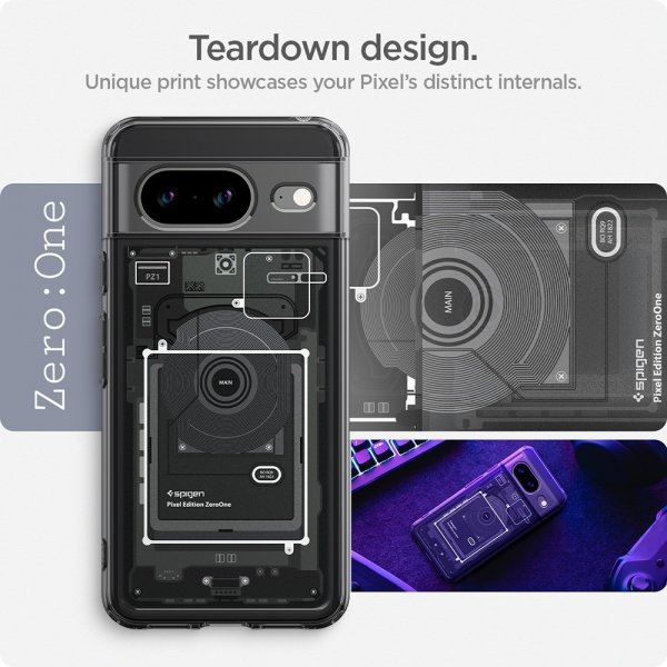 Spigen Google Pixel 8 Cover Ultra Hybrid Zero One Sort