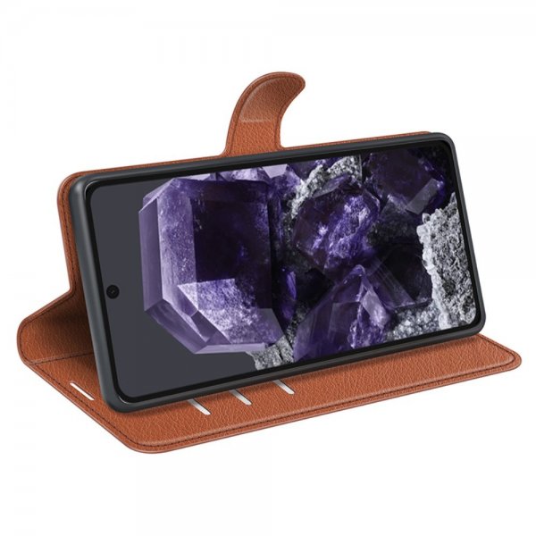 Google Pixel 8a Cover Litchi Brun