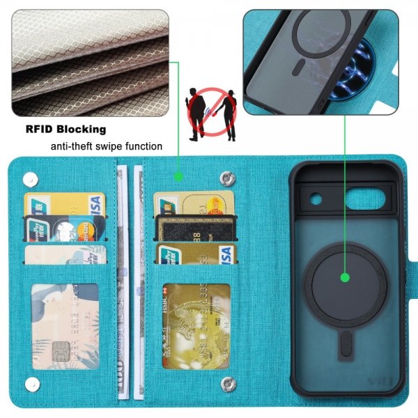 VILI Google Pixel 8a Cover med Aftageligt Cover GMA Series MagSafe Blå