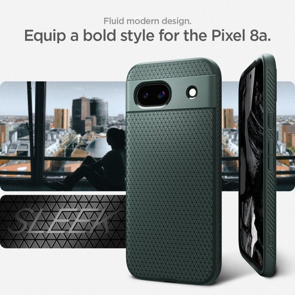 Spigen Google Pixel 8a Cover Liquid Air Abyss Green