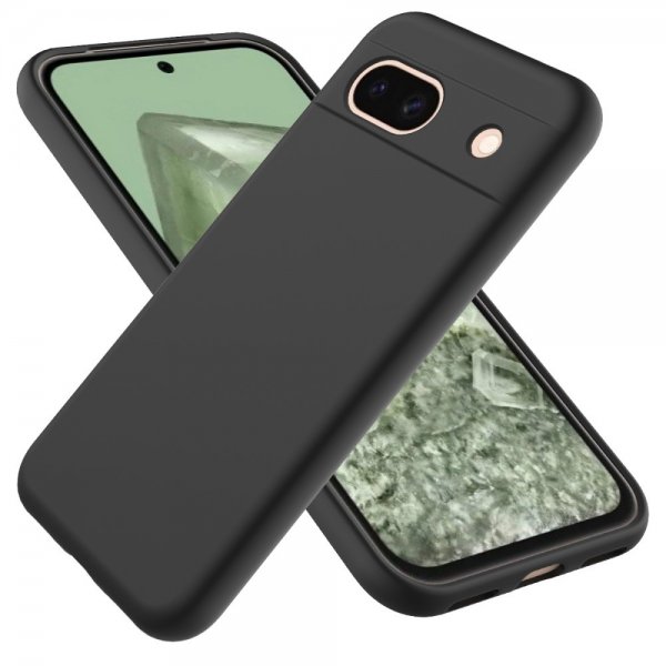 Google Pixel 8a Cover med Rem Silikone Sort