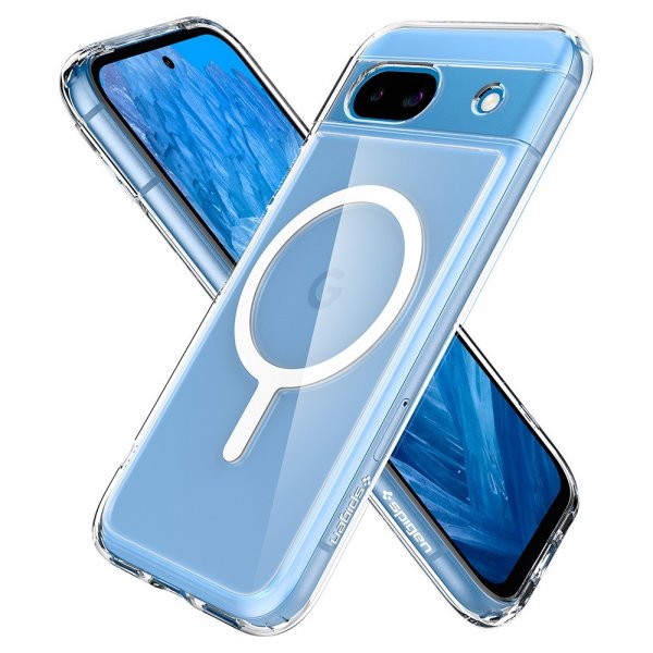 Spigen Google Pixel 8a Cover Ultra Hybrid Metal Ring MagFit Hvid