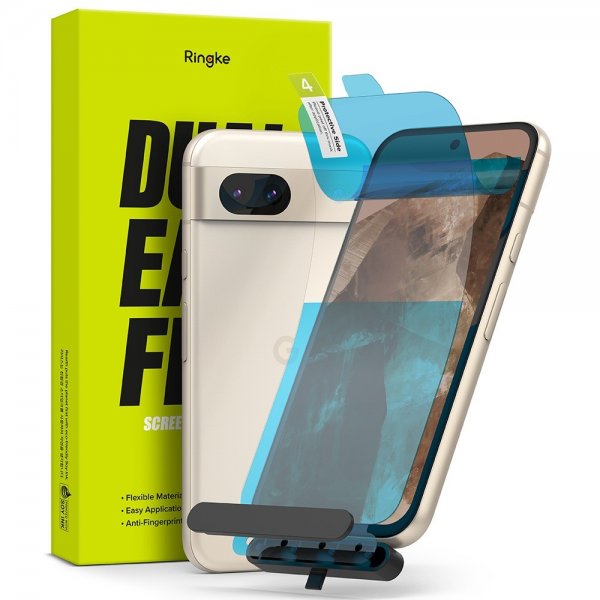 Ringke Google Pixel 8a Skærmbeskyttelse Dual Easy Film 2-pak
