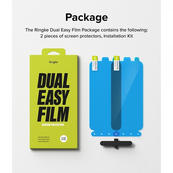 Ringke Google Pixel 8a Skærmbeskyttelse Dual Easy Film 2-pak