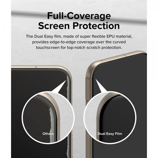 Ringke Google Pixel 8a Skærmbeskyttelse Dual Easy Film 2-pak