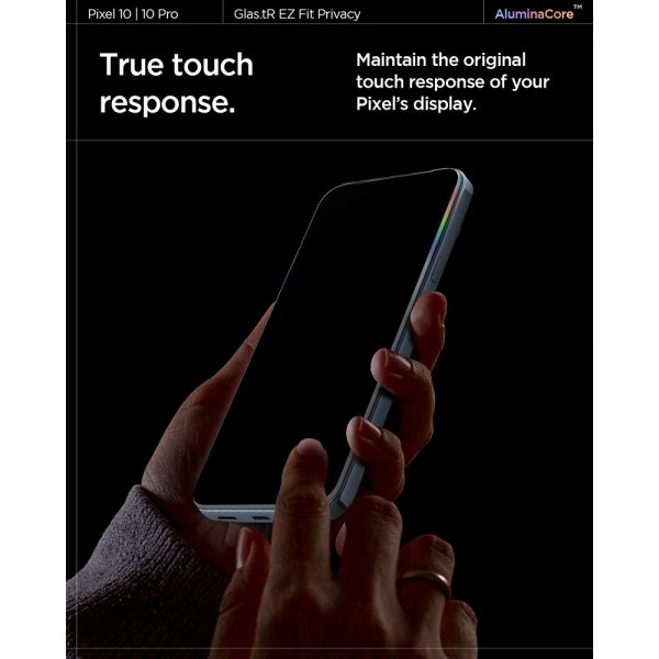 Spigen Google Pixel 9/9 Pro/Pixel 10/10 Pro Skærmbeskyttelse GLAS.tR EZ Fit Privacy 2-pak