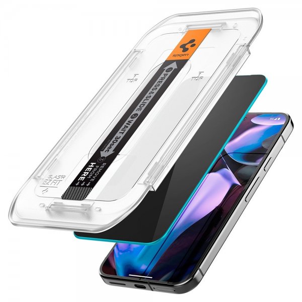 Spigen Google Pixel 9/9 Pro/Pixel 10/10 Pro Skærmbeskyttelse GLAS.tR EZ Fit Privacy 2-pak