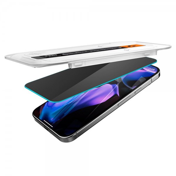 Spigen Google Pixel 9/9 Pro/Pixel 10/10 Pro Skærmbeskyttelse GLAS.tR EZ Fit Privacy 2-pak
