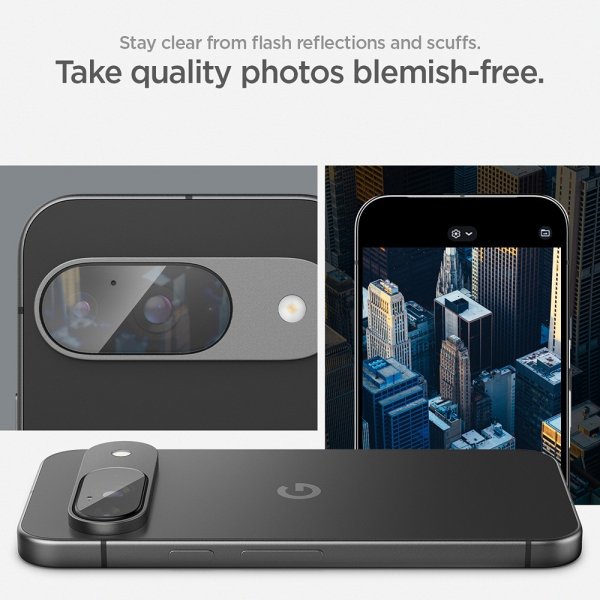 Spigen Google Pixel 9 Kamerabeskyttelsesglas Glas.tR EZ Fit Optik 2-pak