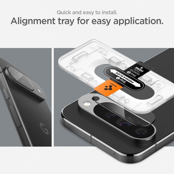 Spigen Google Pixel 9 Kamerabeskyttelsesglas Glas.tR EZ Fit Optik 2-pak
